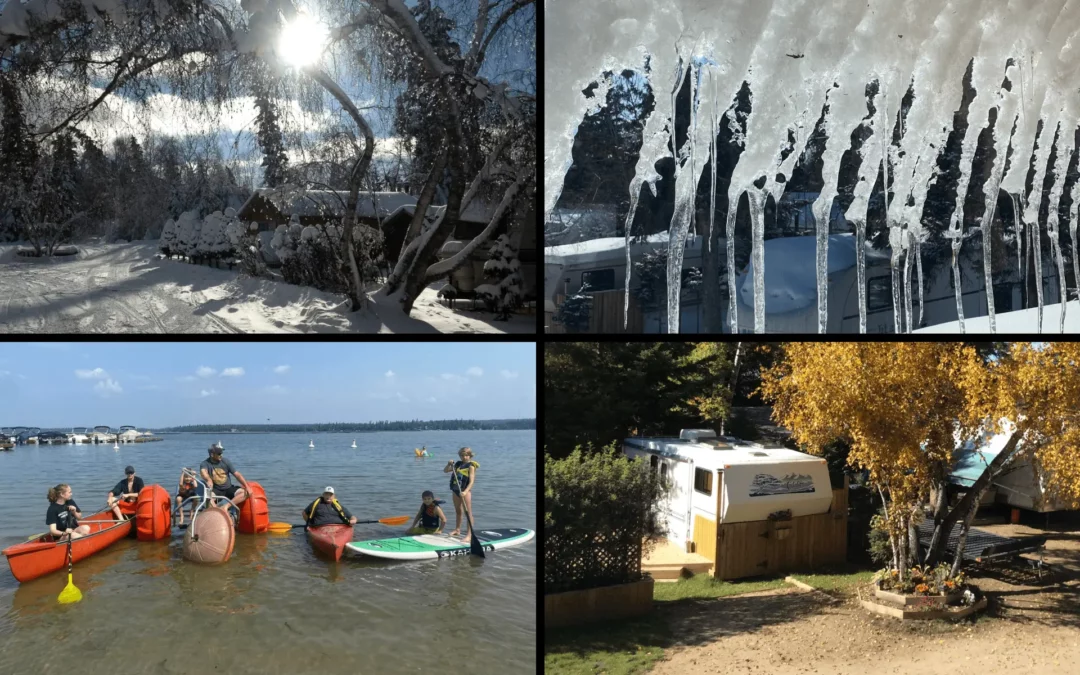 Sunset Bay Resort in Saskatchewan college showcasing the beauty of the location in all four seasons.
